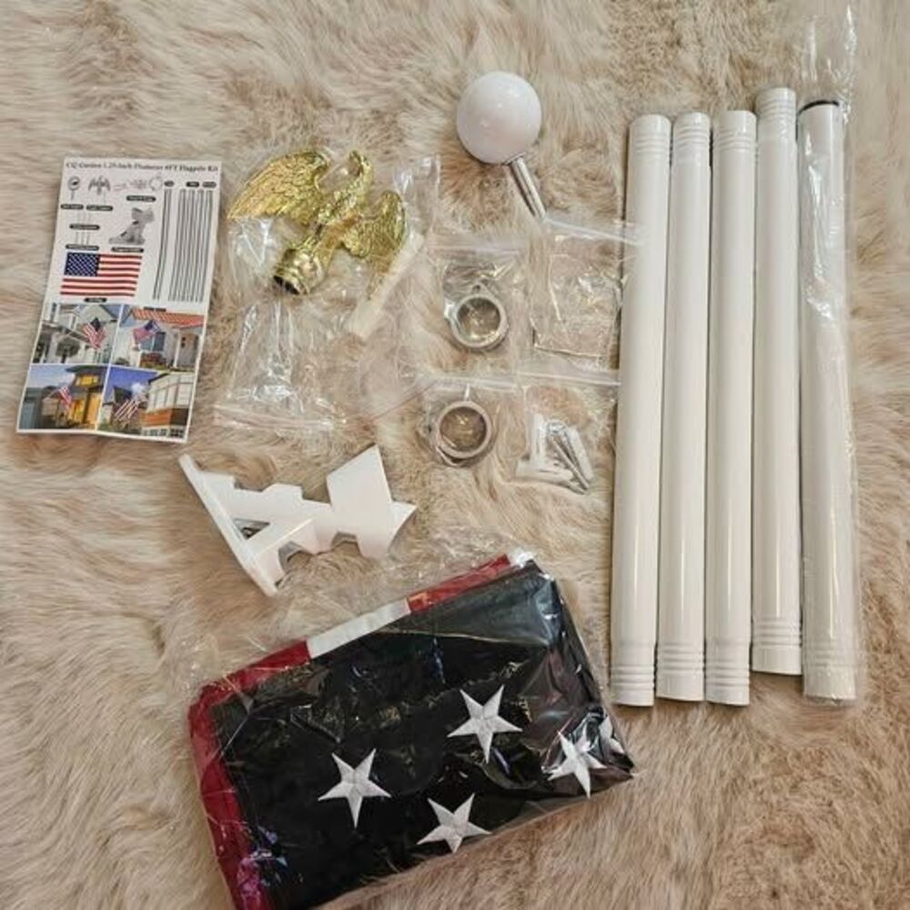 American flag holder and mount metal.